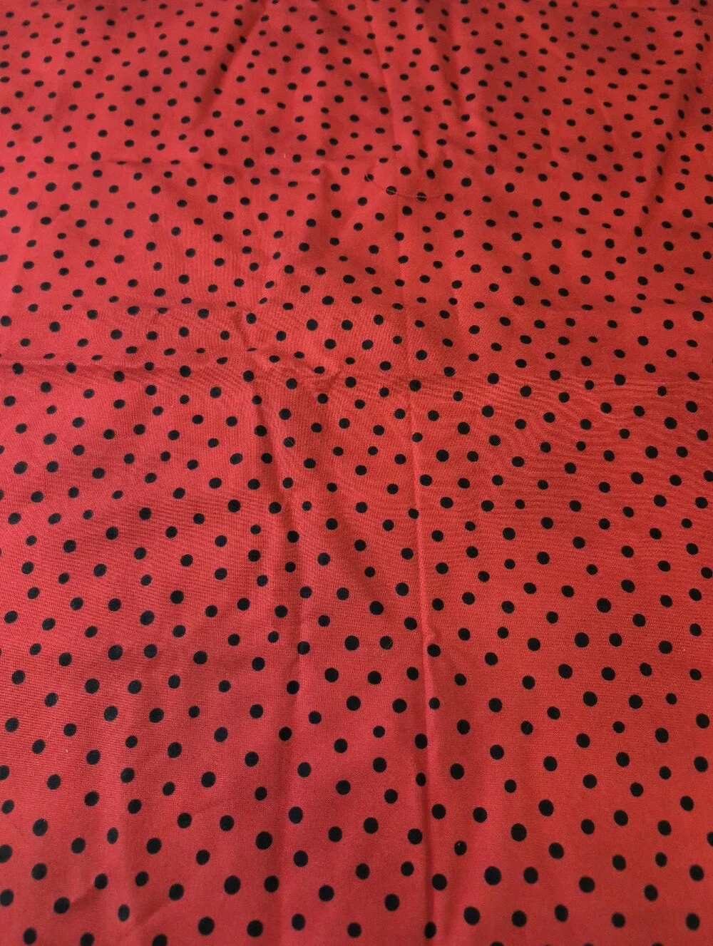 Sophisticats Timeless Treasures Red Black Polka Dot Fabric 25x44”